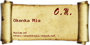 Okenka Mia névjegykártya